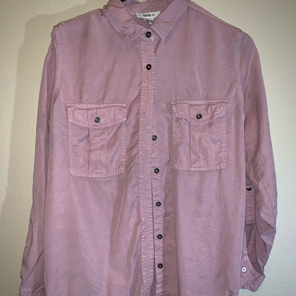 Forever 21 Pastel Pink Button Down